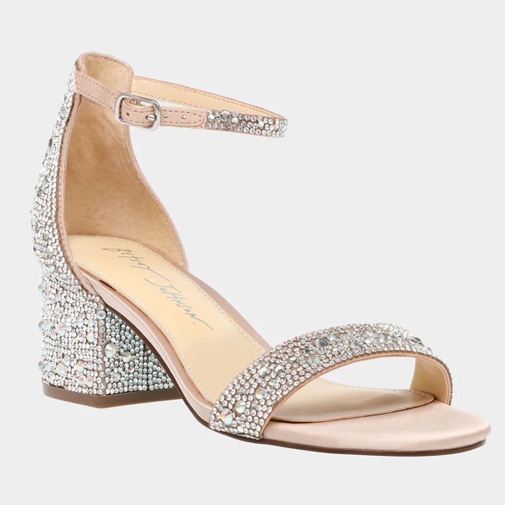 10W 10 W WIDE WIDTH Betsey Johnson Womens SB Mari Jeweled Dress Sandals Shoes